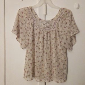 Forever 21 Boho Sheer Blouse
